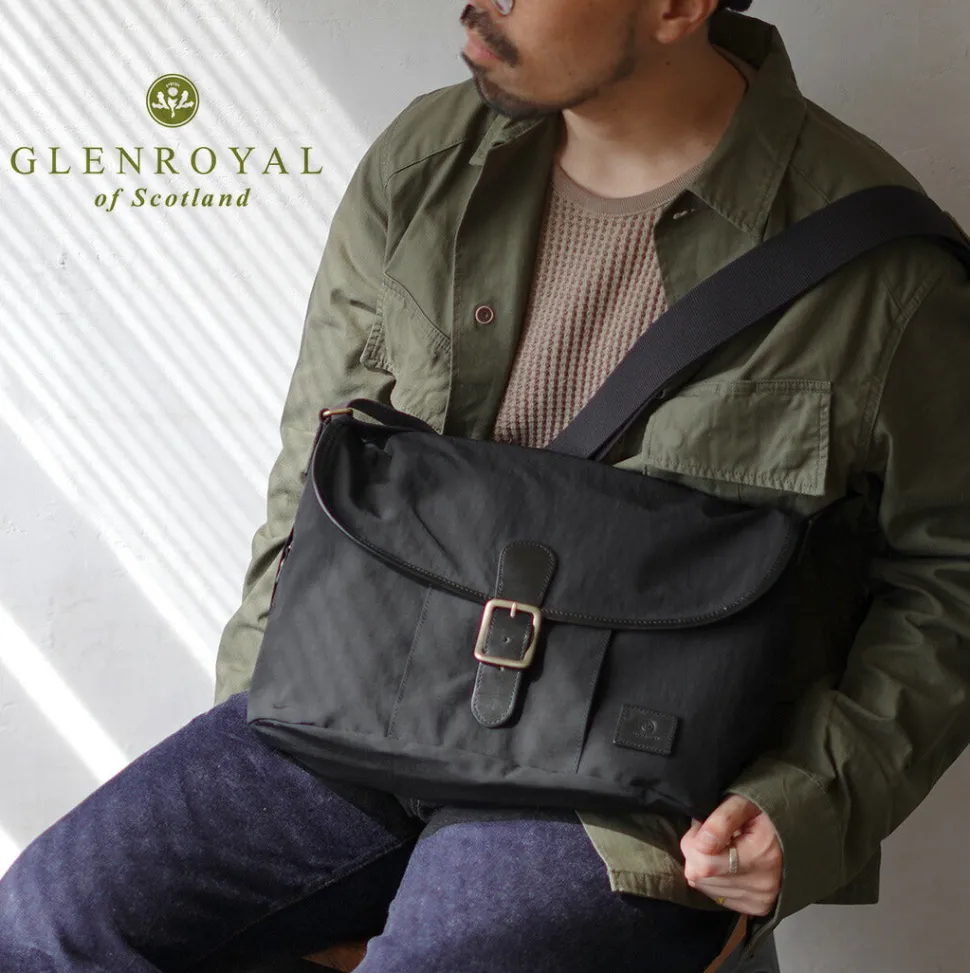 GLENROYAL / Flap Shoulder Bag Nylon Tussah