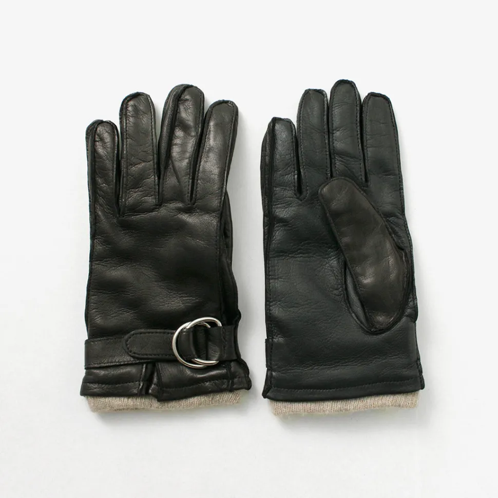 GLOVES / Touch Lambskin Ring Belt Gloves