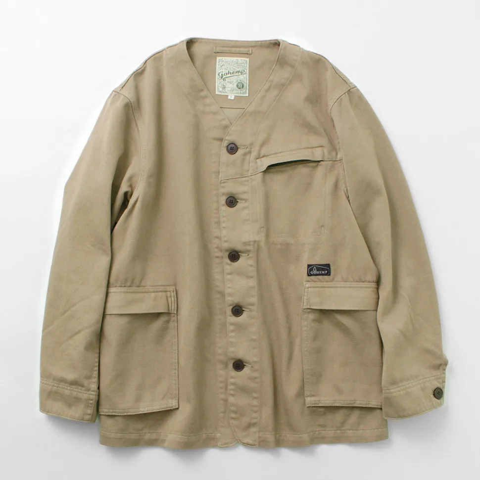 GOHEMP / Green Lodge Jacket Hemp Cotton Recycled Polyester Cloth