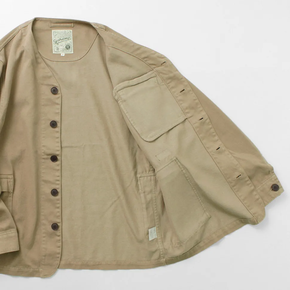 GOHEMP / Green Lodge Jacket Hemp Cotton Recycled Polyester Cloth
