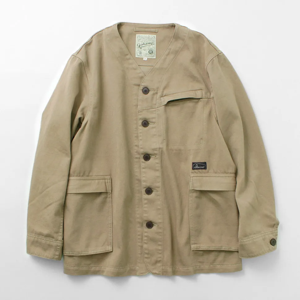 GOHEMP / Green Lodge Jacket Hemp Cotton Recycled Polyester Cloth