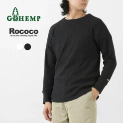 GOHEMP / Hemp Waffle BASIC Raglan Crew