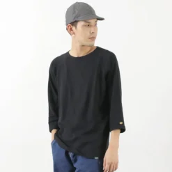 GOHEMP / Sunblend warmer Baseball sleeve crew t-shirt