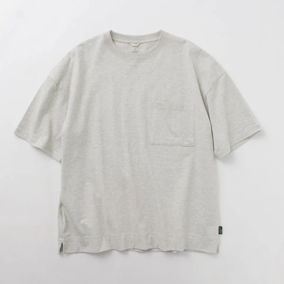 GOHEMP / Wide slit T-shirt Heather