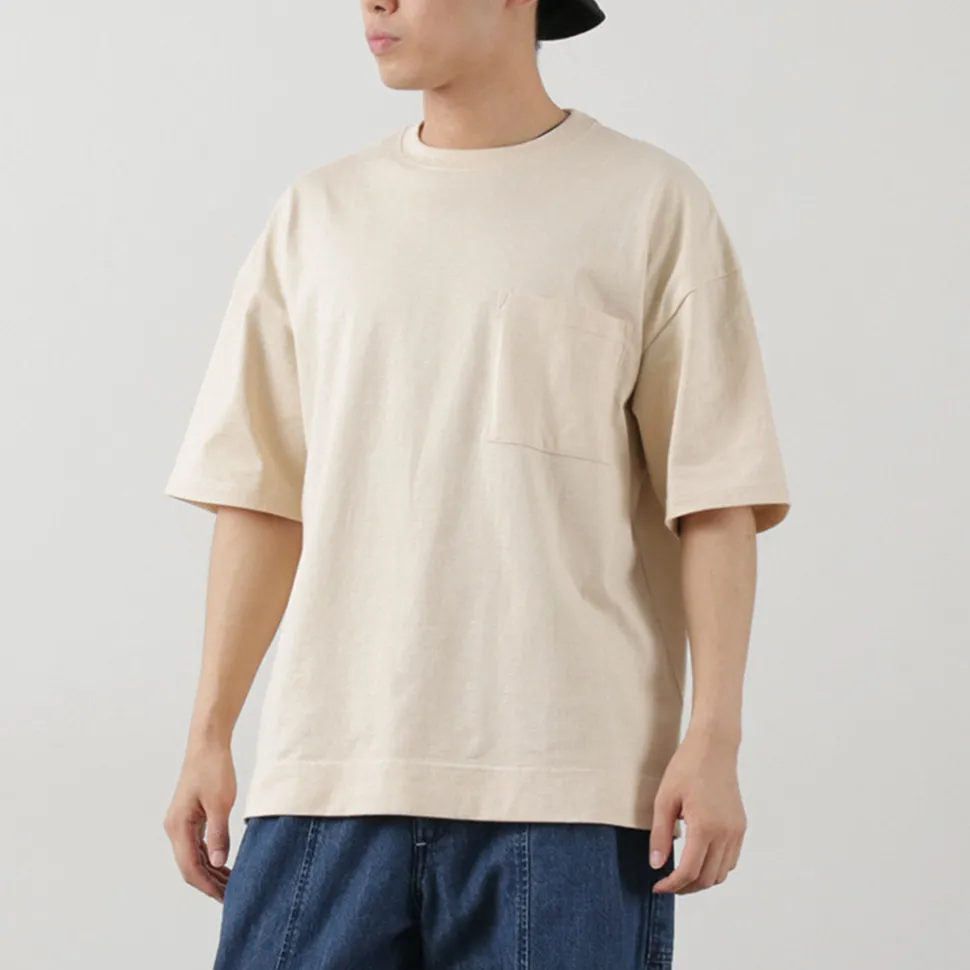GOHEMP / Wide slit T-shirt Heather