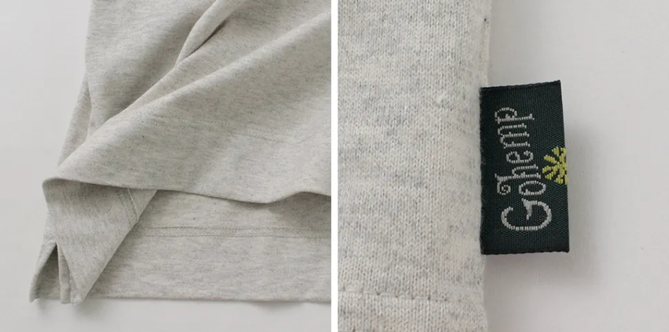 GOHEMP / Wide slit T-shirt Heather