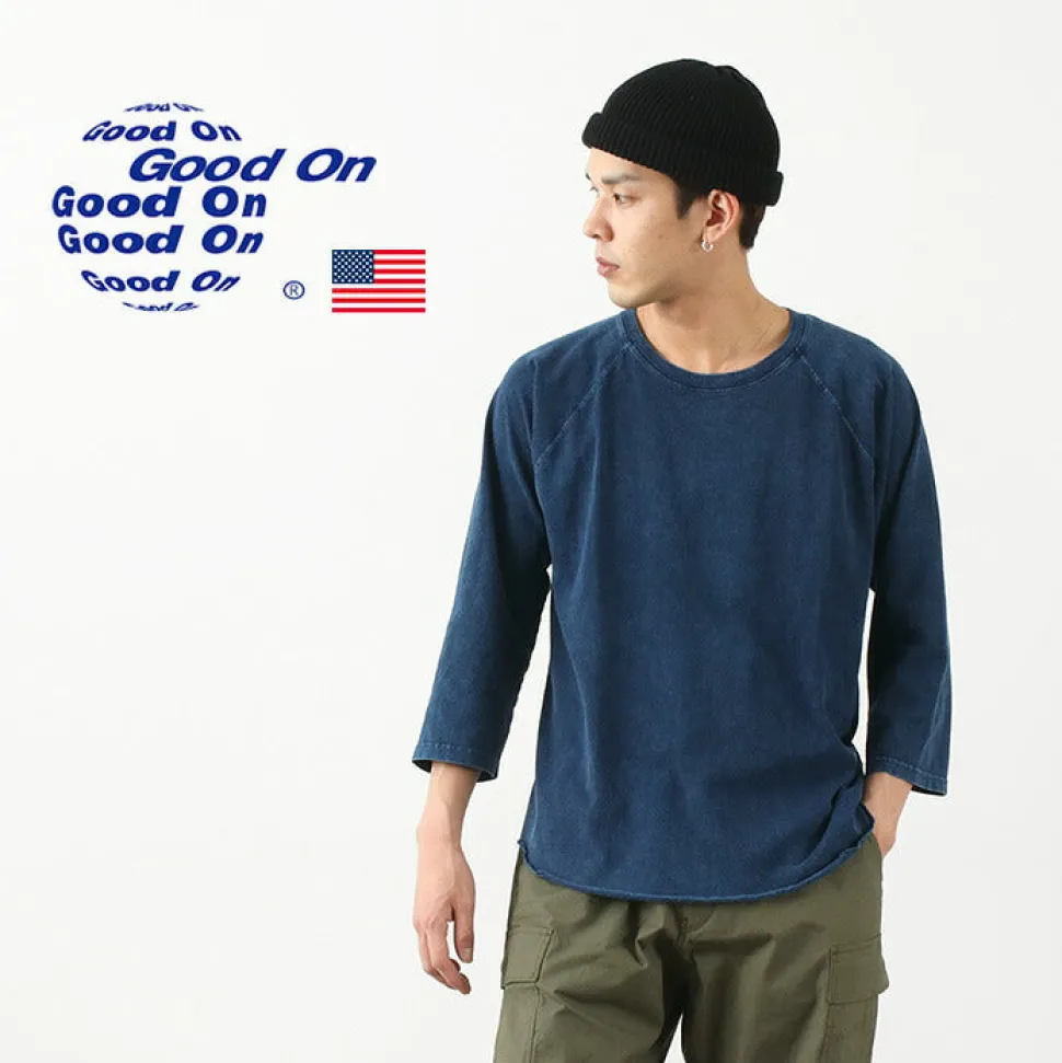 GOOD ON / Baseball T-Shirt Raglan / Indigo Shave