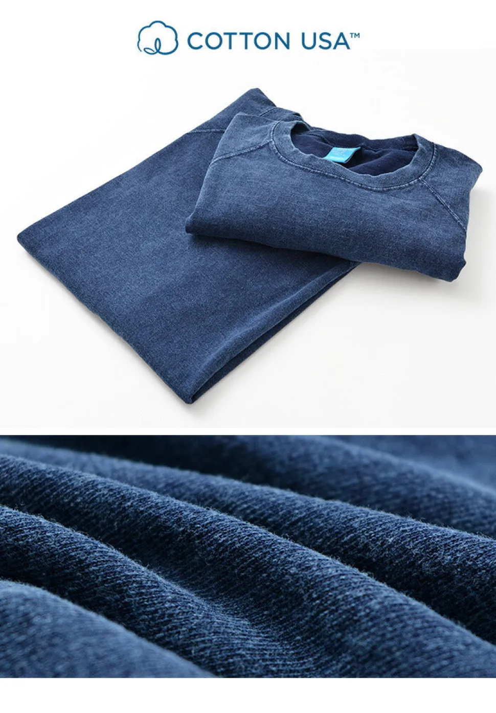 GOOD ON / Baseball T-Shirt Raglan / Indigo Shave