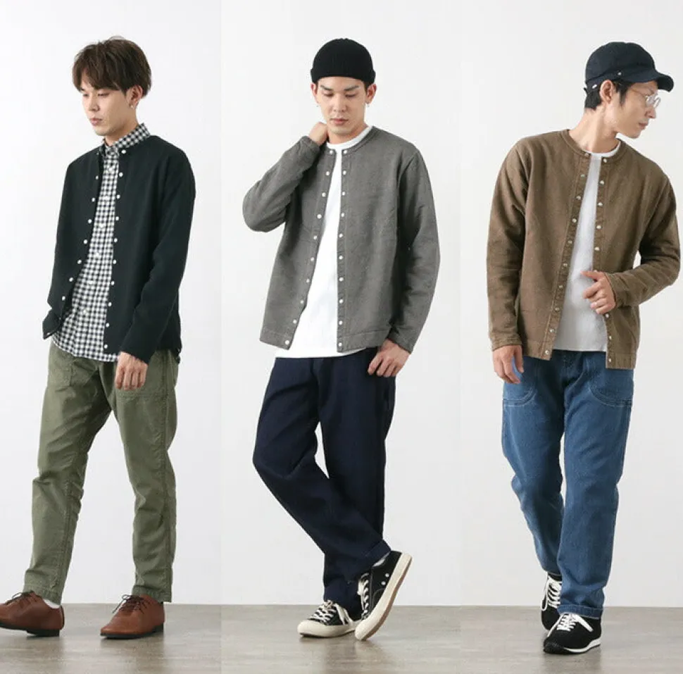 GOOD ON / Crew Sweatshirt Cardigan