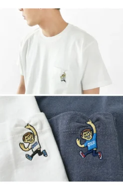 GOOD ON / GO BOY Hanging embroidery short sleeve pocket