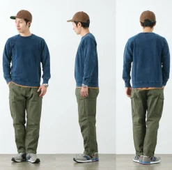 GOOD ON / GOBW101 IS Indigo Raglan Crew Sweatshirt