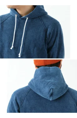 GOOD ON / GOBW1203 IS Indigo Raglan Pullover Hooded Sweatshirt
