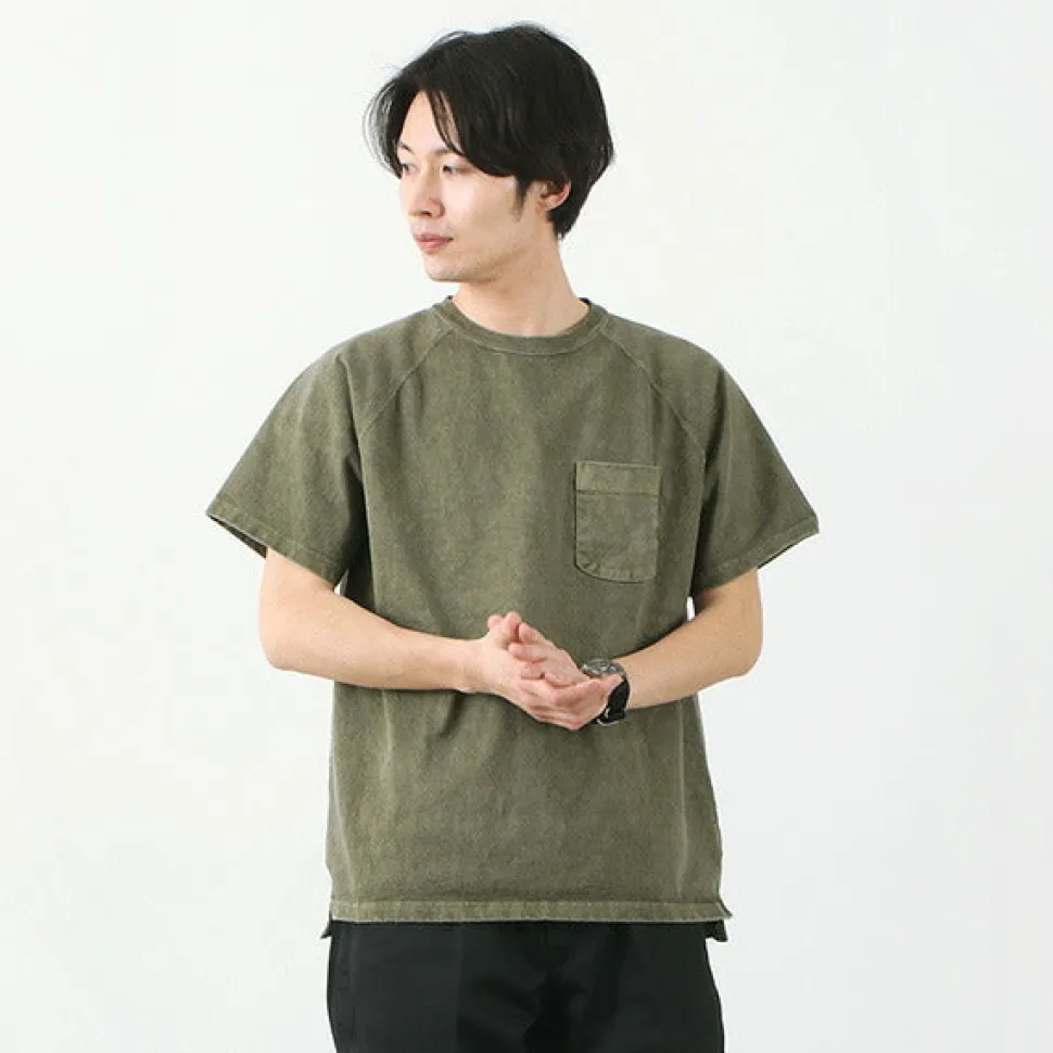 GOOD ON / GOST1101 Raglan heavy pocket T-shirt short sleeve