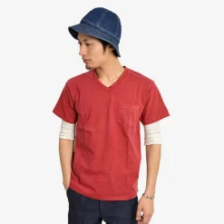 GOOD ON / GOST1408 Short sleeve V-neck pocket T-shirt