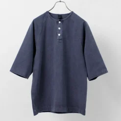 GOOD ON / Half Sleeve Heavy Retro Henry Neck T-Shirt