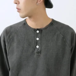 GOOD ON / Half Sleeve Heavy Retro Henry Neck T-Shirt
