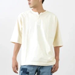 GOOD ON / Half Sleeve Heavy Retro Henry Neck T-Shirt