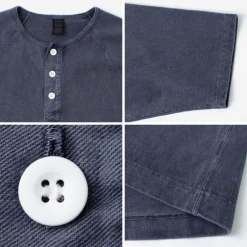 GOOD ON / Half Sleeve Heavy Retro Henry Neck T-Shirt