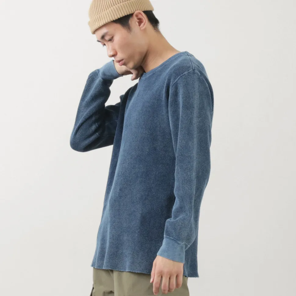 GOOD ON / Indigo Long Sleeve Thermal T-Shirt