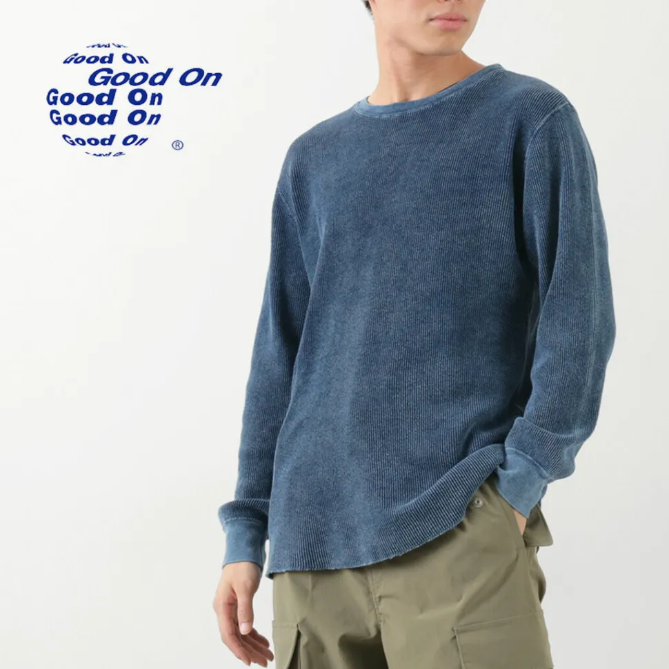 GOOD ON / Indigo Long Sleeve Thermal T-Shirt
