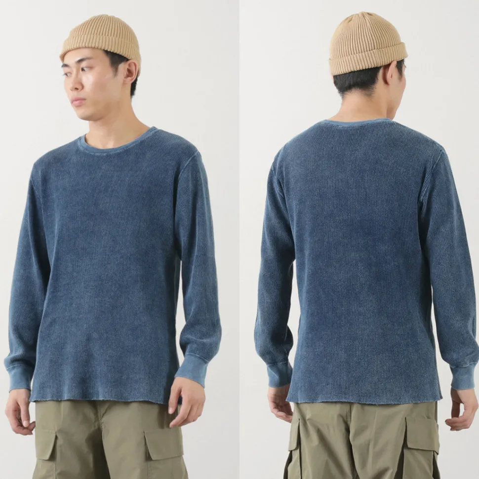 GOOD ON / Indigo Long Sleeve Thermal T-Shirt