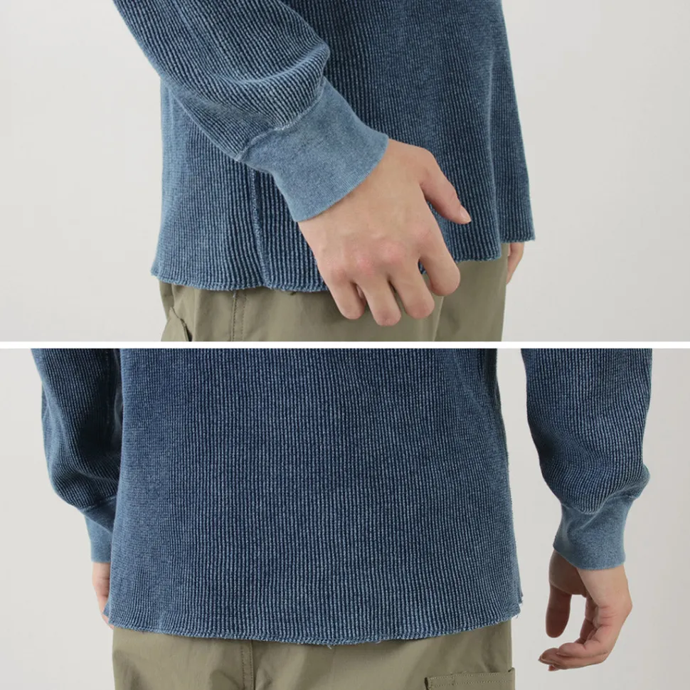 GOOD ON / Indigo Long Sleeve Thermal T-Shirt