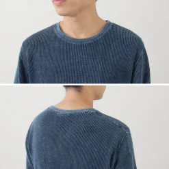 GOOD ON / Indigo Long Sleeve Thermal T-Shirt