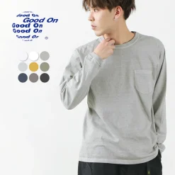 GOOD ON / Long Sleeve Pocket Crew T-Shirt