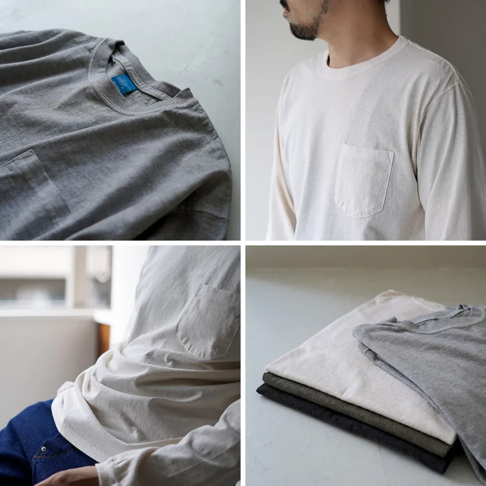 GOOD ON / Long Sleeve Pocket Crew T-Shirt