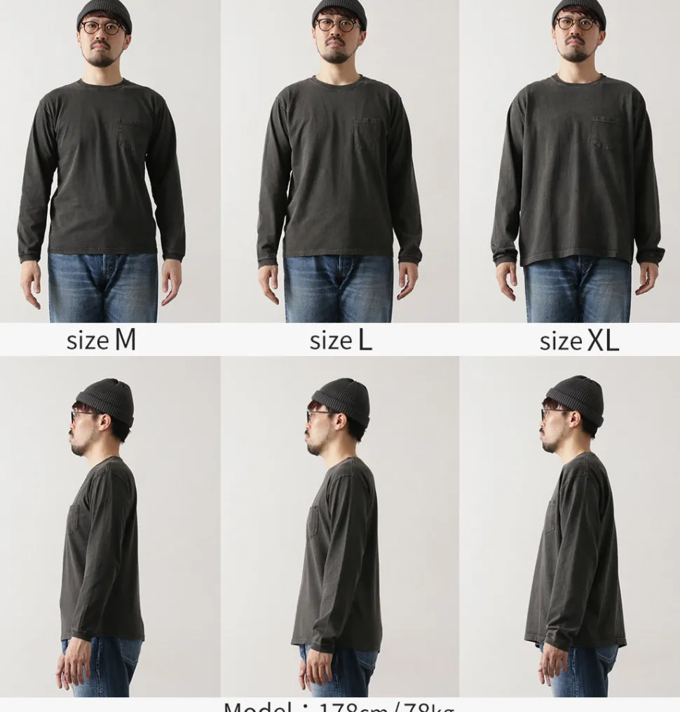 GOOD ON / Long Sleeve Pocket Crew T-Shirt