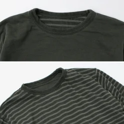 GOOD ON / Reversible Striped Long Sleeve Crew T-Shirt GOLT2407