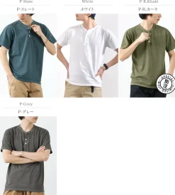 GOOD ON / Short sleeve henley neck T-shirt