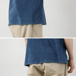 GOOD ON / Short Sleeve Henley T-Shirt / Indigo Shave