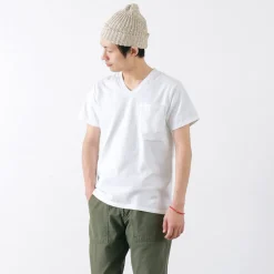 GOODWEAR / Coded short sleeve V-neck pocket T-shirt