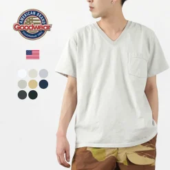 GOODWEAR / Coded short sleeve V-neck pocket T-shirt