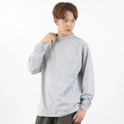GOODWEAR / Long Sleeve Mock Neck Pocket T-Shirt