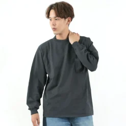 GOODWEAR / Long Sleeve Mock Neck Pocket T-Shirt