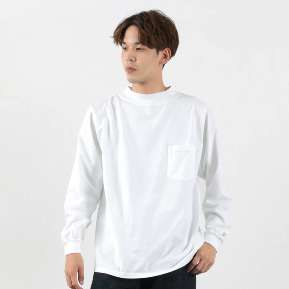 GOODWEAR / Long Sleeve Mock Neck Pocket T-Shirt
