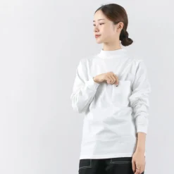 GOODWEAR / Long Sleeve Mock Neck Pocket T-Shirt