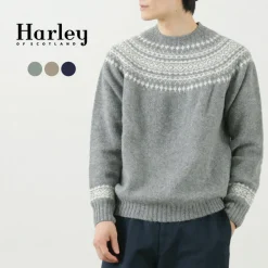 HARLEY OF SCOTLAND / Fair Isle Crew Neck Sweater