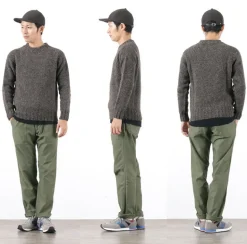 HARLEY OF SCOTLAND / M3480-7 Shetland mid-gauge crew neck knit jumper