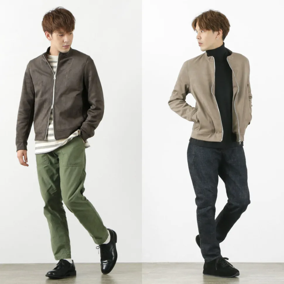 HARRISS / Knit Suede Double Zip Riders