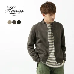 HARRISS / Knit Suede Double Zip Riders