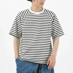 HAVE A GOOD DAY / Stripe Loose Short Sleeve T-Shirt