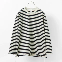 HAVE A GOOD DAY / Striped Loose Long Sleeve T-Shirt