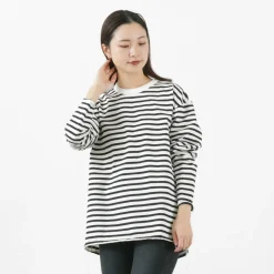 HAVE A GOOD DAY / Striped Loose Long Sleeve T-Shirt