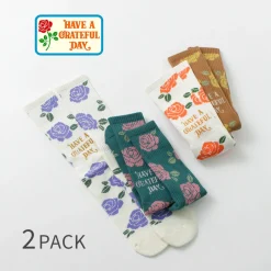 HAVE A GRATEFUL DAY / Crew Socks Flower