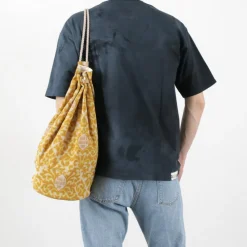 HAVE A GRATEFUL DAY / Retro damask fabric shoulder bag