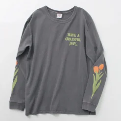HAVE A GRATEFUL DAY / Tulip & Logo Long Sleeve T-shirt