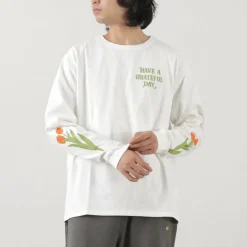 HAVE A GRATEFUL DAY / Tulip & Logo Long Sleeve T-shirt